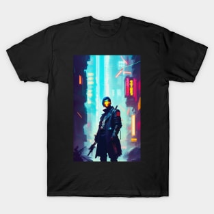 Abstract Cyberpunk Cyborg T-Shirt